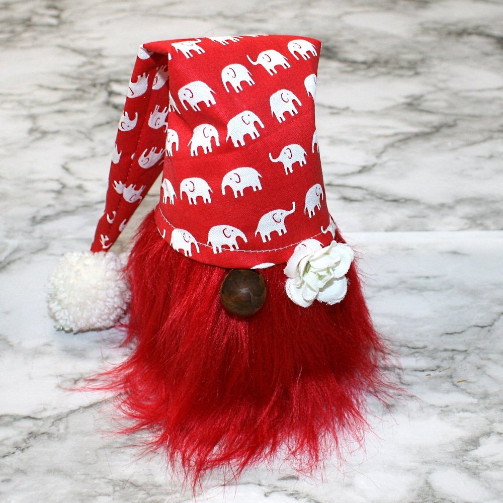 HAND CRAFTED Gnome Red Elephant Delta Sigma Theta Air Freshener Cover Decor